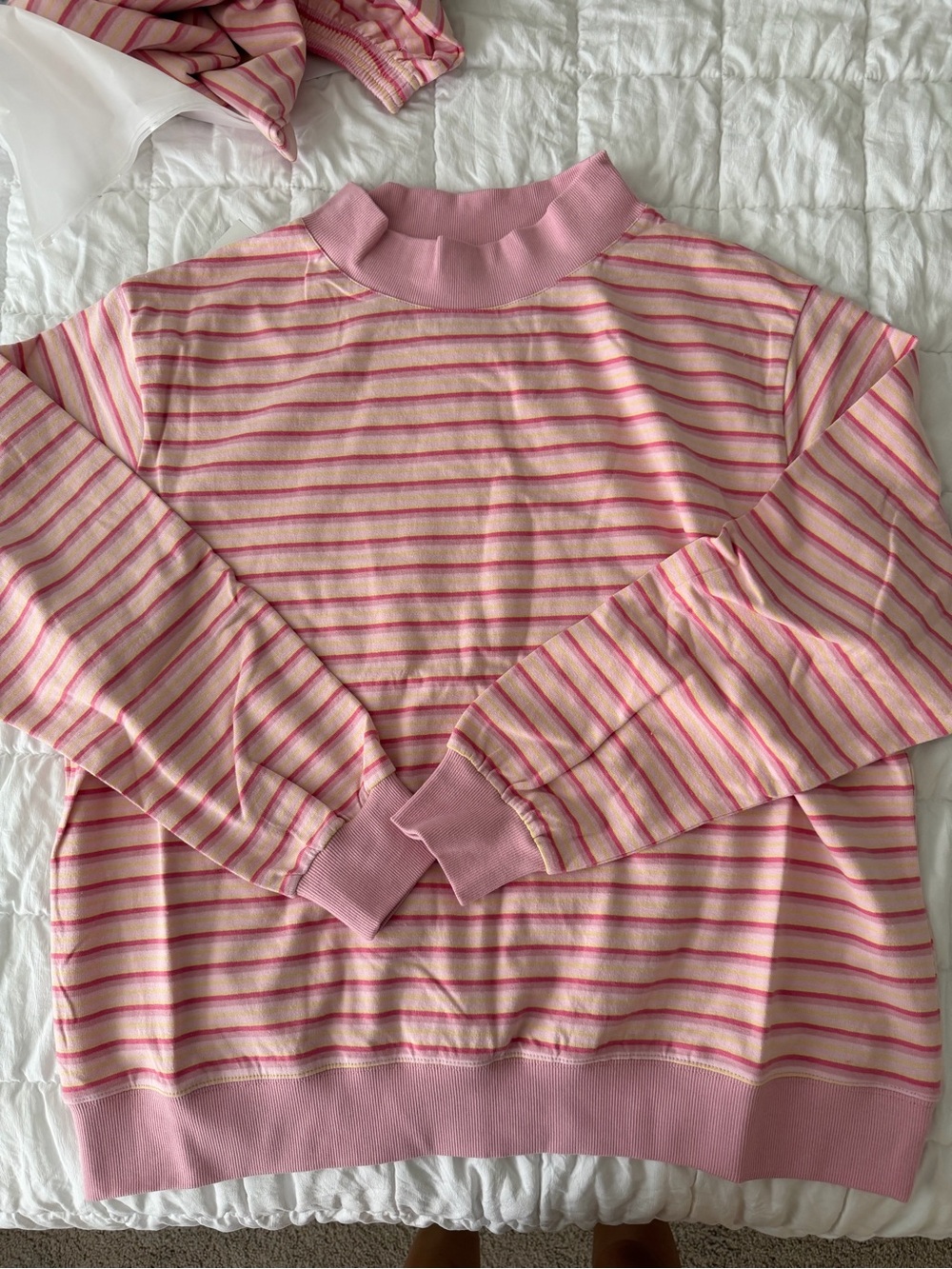 PARKE Stripe Mockneck Pullover - It's A Girl Stripe
